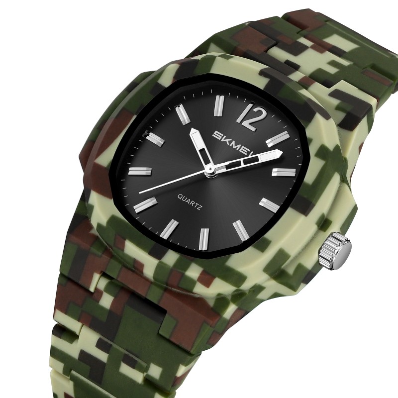 Чоловічий годинник Skmei 2382CMGN Camo Green – тактична модель з водонепроникністю 5 ATM