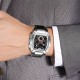 Чоловічий годинник Skmei 9357SIBK Silver-Black зі сріблястим корпусом, хронографом та шкіряним ремінцем