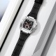 Чоловічий годинник Skmei 9357SIBK Silver-Black зі сріблястим корпусом, хронографом та шкіряним ремінцем