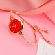 Жіночий годинник Skmei 1805RD Red з червоним циферблатом та браслетом кольору рожеве золото