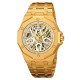 Мужские механические часы Skmei M036SGD Gold Steel с автоподзаводом и золотистым браслетом