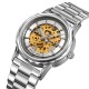 Мужские механические часы Skmei MO35SSI Silver Steel с автоподзаводом и минеральным стеклом