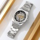 Мужские механические часы Skmei M034SI Silver STOPPED с автоподзаводом и минеральным стеклом