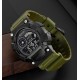 Мужские спортивные часы Skmei 2403AG Army Green тактические с подсветкой и календарем