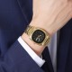Мужские часы Skmei 2420GDBK Gold-Black с металлическим браслетом и календарем