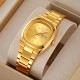 Мужские часы Skmei 2420GDGD All Gold с прямоугольным корпусом и золотистым браслетом
