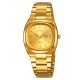Мужские часы Skmei 2420GDGD All Gold с прямоугольным корпусом и золотистым браслетом