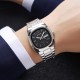 Мужские часы Skmei 2420SIBK Silver-Black с металлическим браслетом и минеральным стеклом