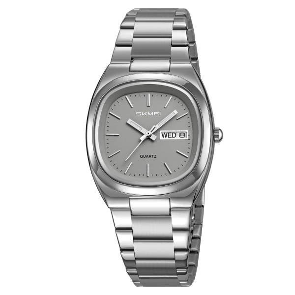 Чоловічий годинник Skmei 2420SIGY Silver-Grey з металевим браслетом та відображенням дати