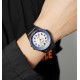 Мужские часы Skmei 2433BKBU-AC Black-Blue Namber с каучуковым ремешком и защитой 5 ATM