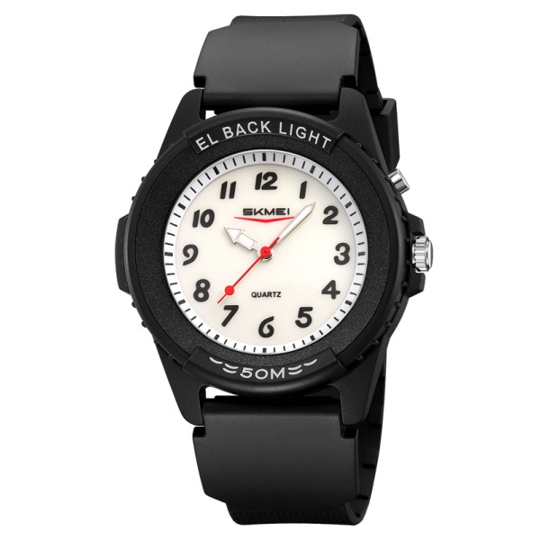 Чоловічий годинник Skmei 2433BKWT-AC Black-White Namber з люмінесценцією та захистом 5 ATM