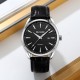 Чоловічий годинник Skmei 2490SIBK Silver-Black з мінеральним склом та шкіряним ремінцем