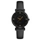 Жіночий годинник Skmei 1330LBK Black у класичному стилі з чорним шкіряним ремінцем та мінеральним склом
