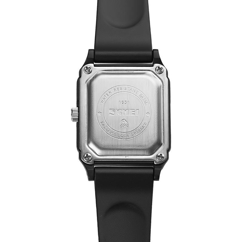 Жіночий годинник Skmei 1651BKGD Black-Gold з мінеральним склом та водозахистом 5 ATM