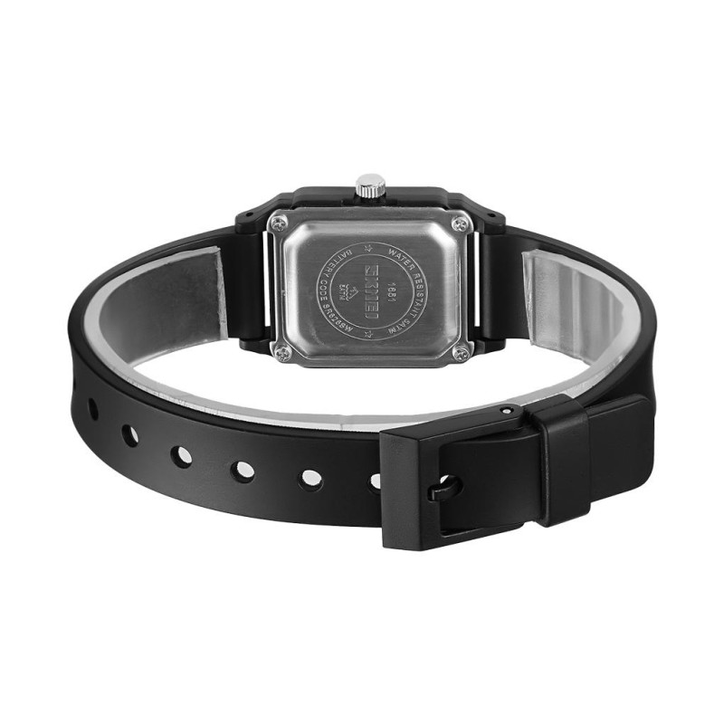 Жіночий годинник Skmei 1651BKGD Black-Gold з мінеральним склом та водозахистом 5 ATM
