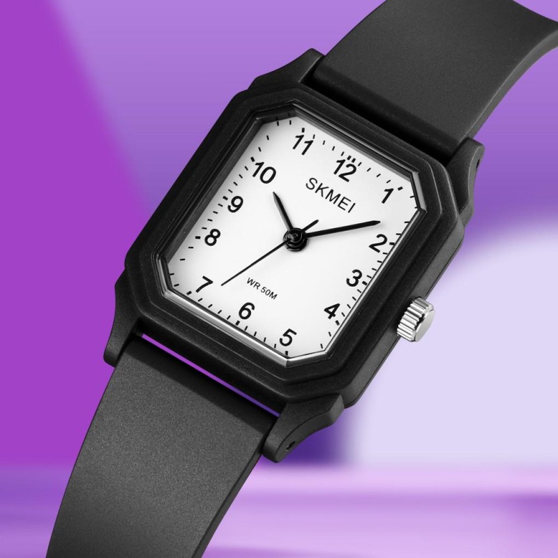 Жіночий годинник Skmei 1651BKWT Black-White у класичному стилі з мінеральним склом