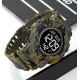 Чоловічий тактичний годинник Skmei 2081CMAGBK Camo Green-Black з електронним циферблатом та підсвіткою