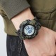 Чоловічий тактичний годинник Skmei 2081CMAGBK Camo Green-Black з електронним циферблатом та підсвіткою