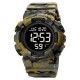 Чоловічий тактичний годинник Skmei 2081CMAGBK Camo Green-Black з електронним циферблатом та підсвіткою