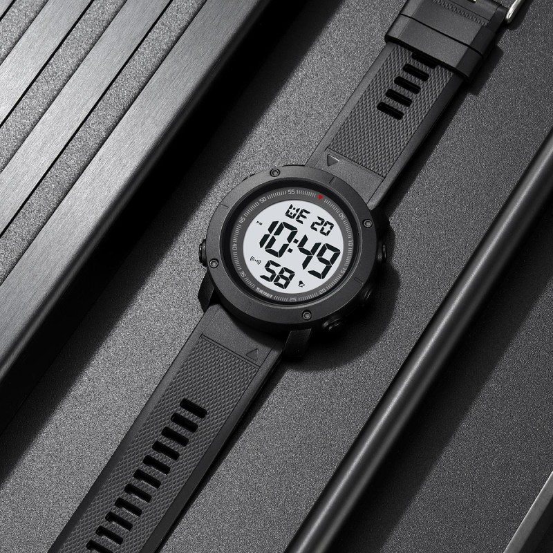Чоловічий спортивний годинник Skmei 2122BKWT Black-White з електронним циферблатом та водозахистом 5 ATM