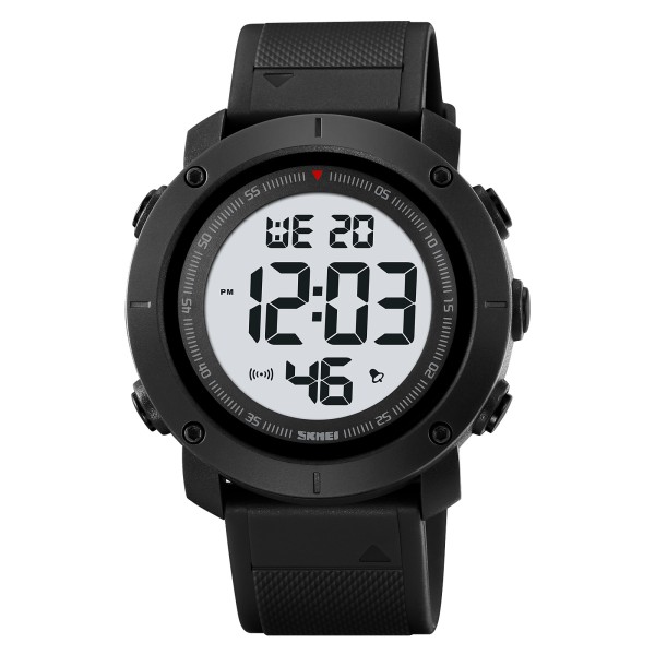 Чоловічий спортивний годинник Skmei 2122BKWT Black-White з електронним циферблатом та водозахистом 5 ATM