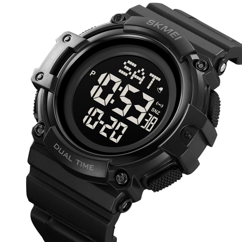 Мужские спортивные часы Skmei 2230BKBK All Black с подсветкой и водозащитой 5 ATM
