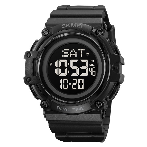 Мужские спортивные часы Skmei 2230BKBK All Black с подсветкой и водозащитой 5 ATM