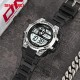 Мужские спортивные часы Skmei 2318BKSI Black-Silver с электронным циферблатом и подсветкой