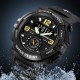 Чоловічий спортивний годинник Skmei 2341BK Black з комбінованим циферблатом та водозахистом 5 ATM