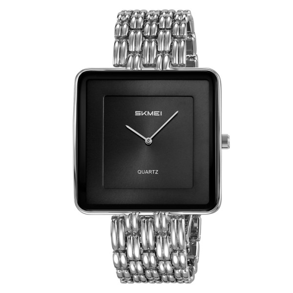 Наручний годинник Skmei 2371SIBK Silver-Black класичний унісекс у квадратному корпусі