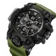Чоловічий спортивний годинник Skmei 2396AG Army Green з комбінованим циферблатом та захистом 5 ATM