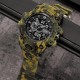 Чоловічий спортивний годинник Skmei 2396CMGN Camo Green тактичний з підсвічуванням та календарем