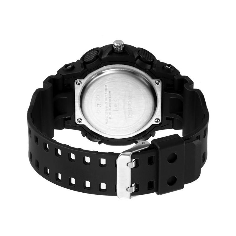Чоловічий спортивний годинник Skmei 2397BKBK All Black з підсвічуванням та таймером