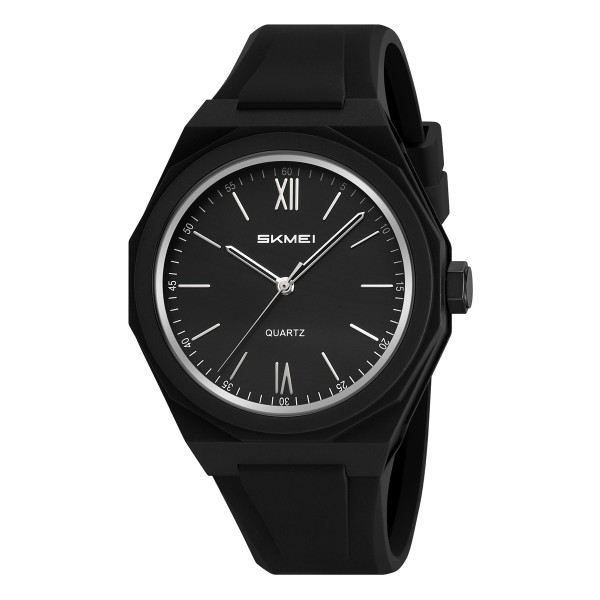 Чоловічий годинник Skmei 2470BK-AC Black з мінеральним склом та водозахистом 5 ATM