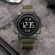 Чоловічий спортивний годинник Skmei 2497NAGBK Army Green-Black з нейлоновим ремінцем та підсвічуванням