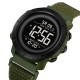 Чоловічий спортивний годинник Skmei 2497NAGBK Army Green-Black з нейлоновим ремінцем та підсвічуванням
