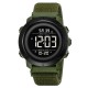Чоловічий спортивний годинник Skmei 2497NAGBK Army Green-Black з нейлоновим ремінцем та підсвічуванням