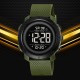 Мужские спортивные часы Skmei 2497PAGBK Army Green-Black с электронным циферблатом и подсветкой