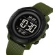 Мужские спортивные часы Skmei 2497PAGBK Army Green-Black с электронным циферблатом и подсветкой
