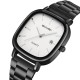 Чоловічий годинник Skmei 2551BKWT Black-White у квадратному корпусі з білим циферблатом