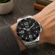 Мужские классические часы Skmei 9278BK Black с металлическим браслетом и минеральным стеклом