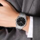 Чоловічий класичний годинник Skmei 9372SIBK Silver-Black зі сріблястим браслетом та мінеральним склом