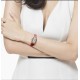 Женские наручные часы Skmei Q020RD Red SALE 2025 с минеральным стеклом и кожаным ремешком