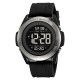 Мужские спортивные часы Skmei 2485BKSI Black-Silver с электронным циферблатом и водозащитой 5 ATM
