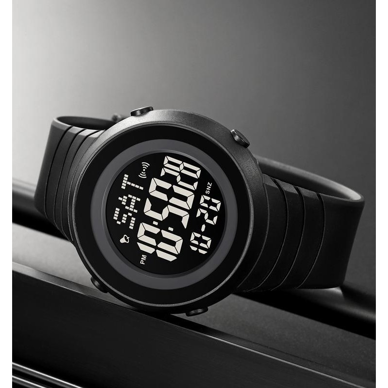 Чоловічий спортивний годинник Skmei 2152BKBK All Black з електронним циферблатом та підсвіткою