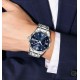 Чоловічий класичний годинник Skmei 9369SIBU Silver-Blue зі сріблястим браслетом та синім циферблатом