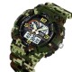 Чоловічий тактичний годинник Skmei 2397CMGN Camo Green зі стрілково-електронним циферблатом та підсвіткою