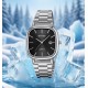 Чоловічий класичний годинник Skmei 2551SIBK Silver-Black з металевим браслетом та датою