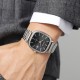 Чоловічий класичний годинник Skmei 2551SIBK Silver-Black з металевим браслетом та датою