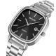 Чоловічий класичний годинник Skmei 2551SIBK Silver-Black з металевим браслетом та датою